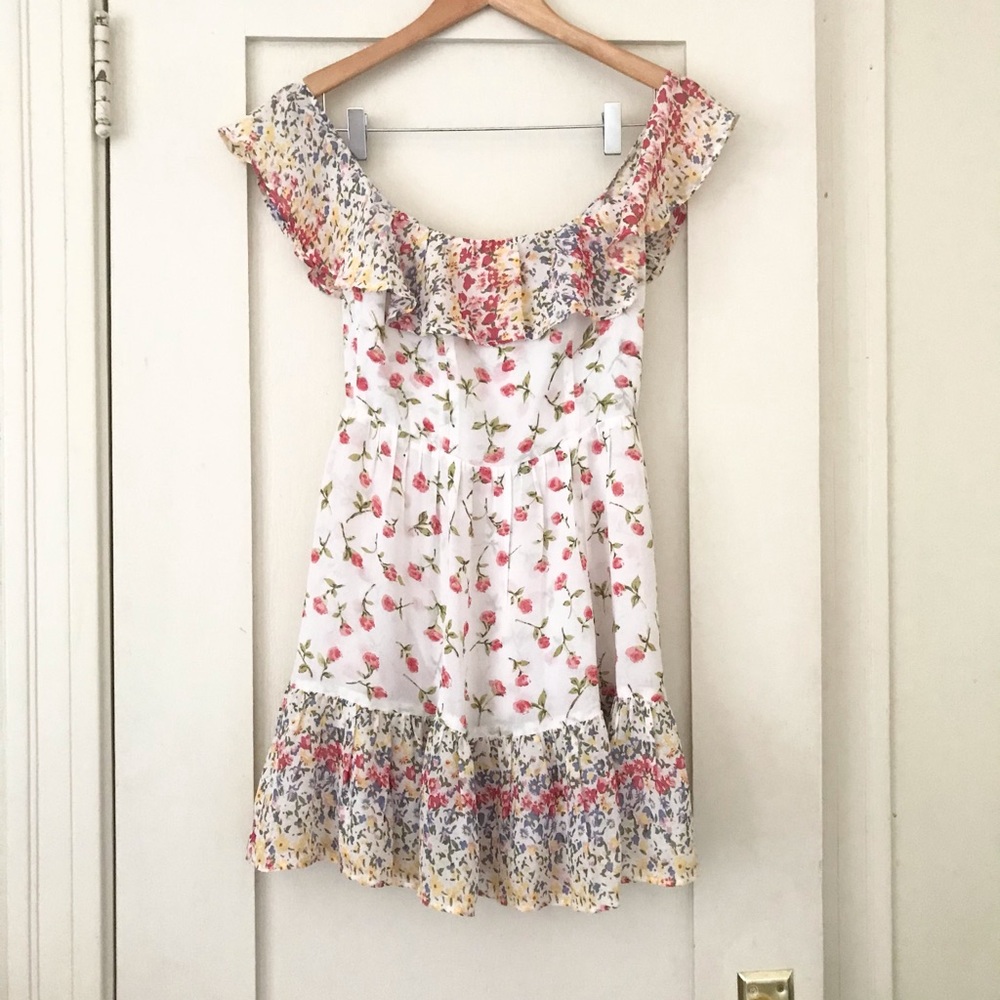 COPY - Reformation off shoulder floral dress